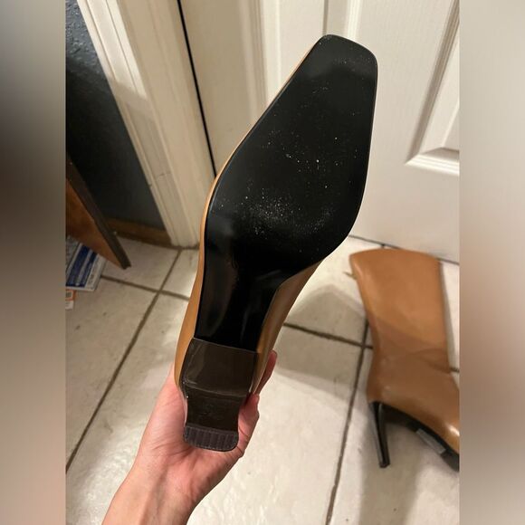 Ginza kanematsu Tokyo Elegant Tan Leather Women's Boots - Picture 2 of 7